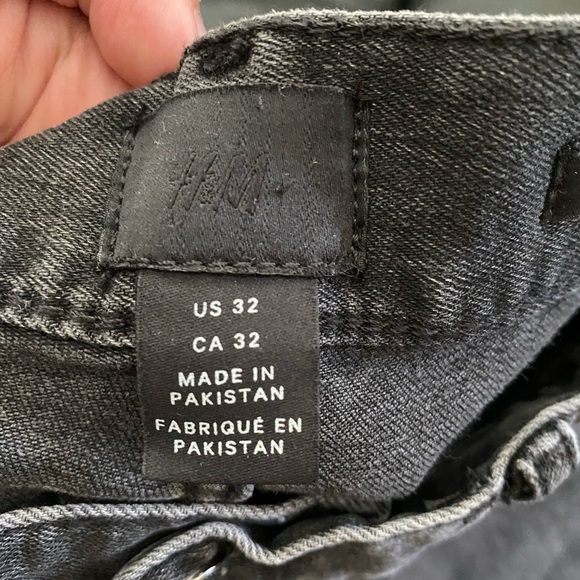 Skinny Fit Faded Black Jeans US 32/32 - Picture 4 of 4